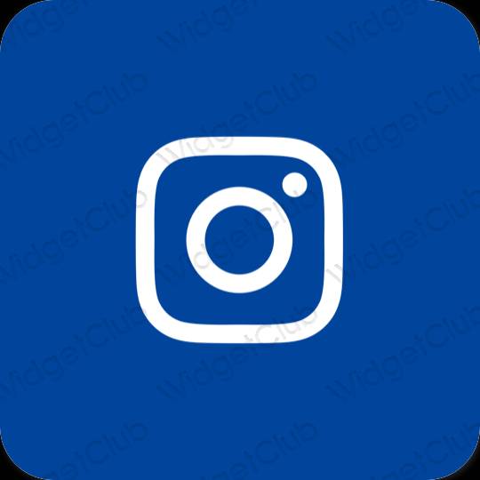 Estetis biru Instagram ikon aplikasi