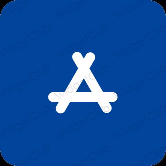 Estetinis mėlyna AppStore programėlių piktogramos