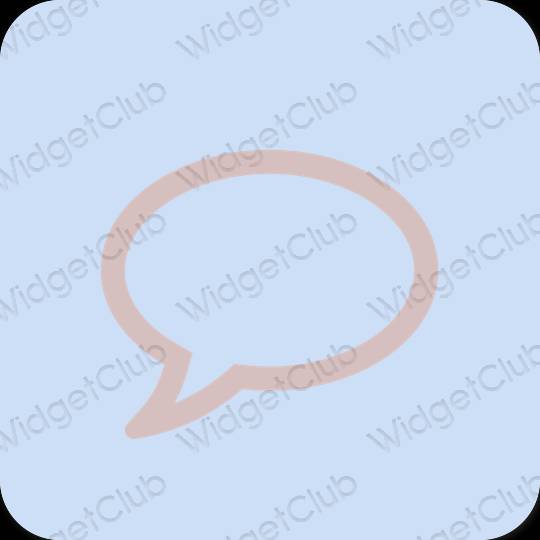 Estetsko pastelno modra Messages ikone aplikacij