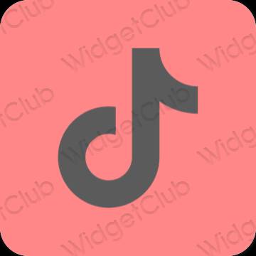 Æstetisk lyserød TikTok app ikoner