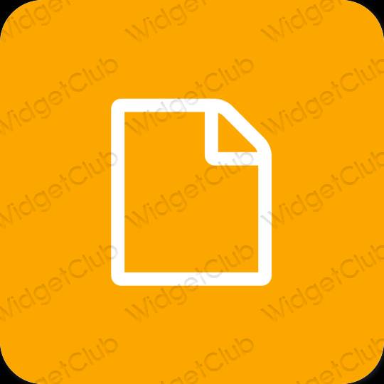 Estetsko oranžna Notes ikone aplikacij