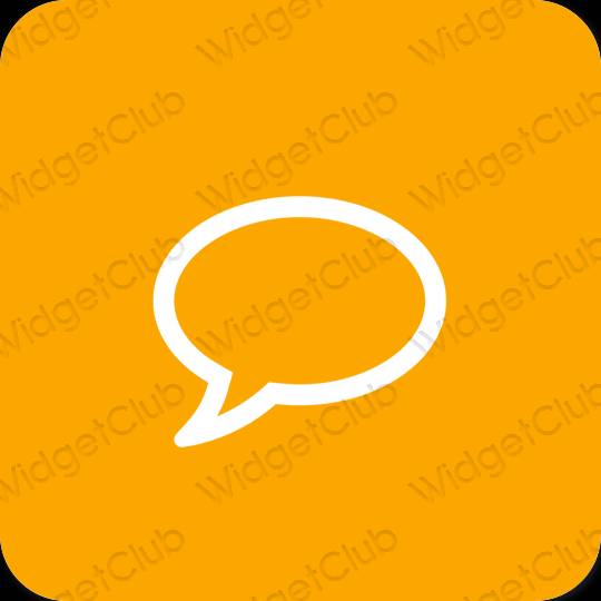 Estetski naranča Messages ikone aplikacija
