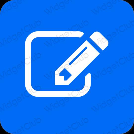 Esthétique mauve Notes icônes d'application