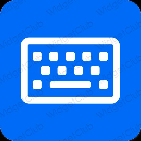 Esthétique bleu Simeji icônes d'application