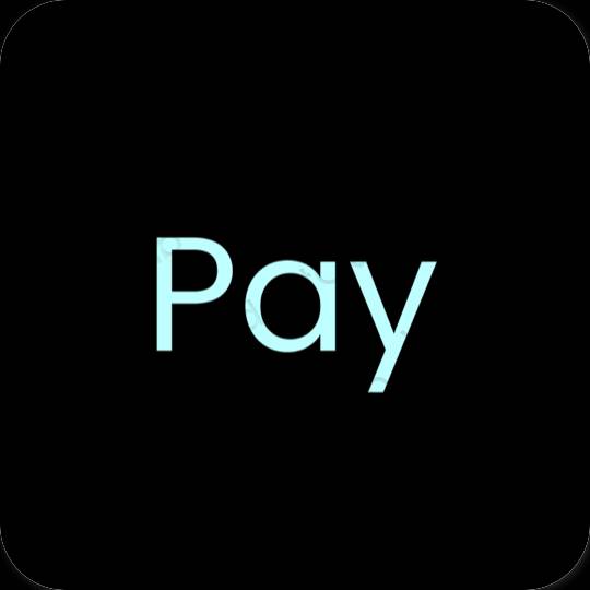Estetico Nero PayPay icone dell'app