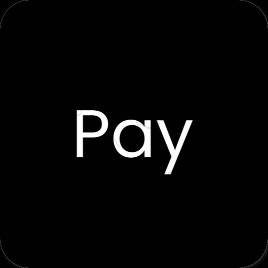 审美的 黑色的 PayPay 应用程序图标