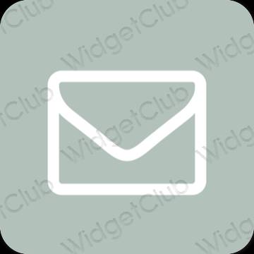 Estético verde Gmail ícones de aplicativos