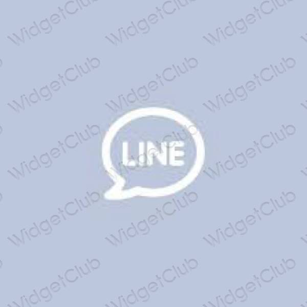 Estetisk lila LINE app ikoner