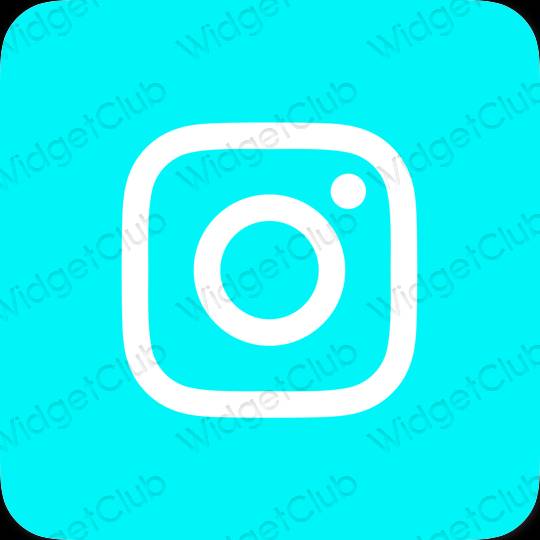 Aesthetic blue Instagram app icons