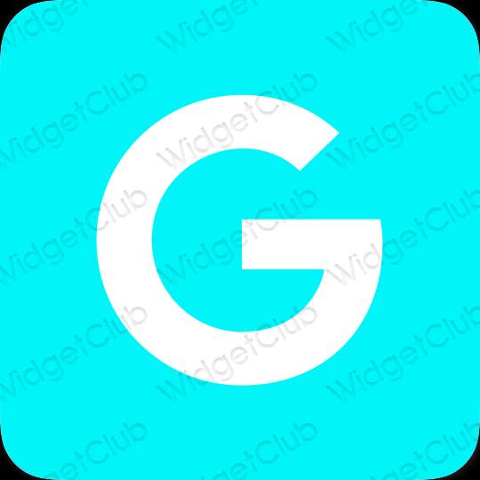 Stijlvol blauw Google app-pictogrammen