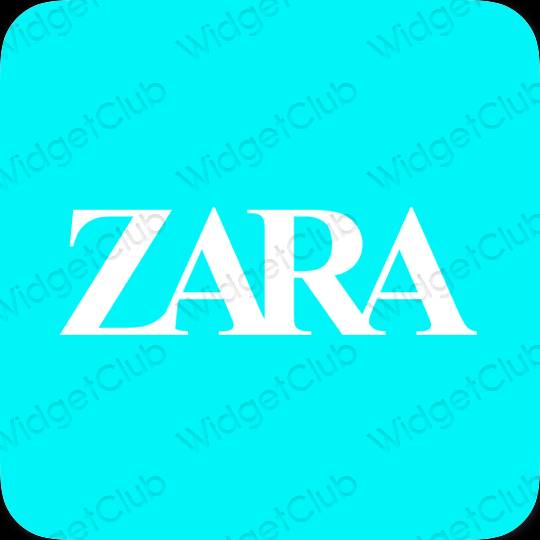 Aesthetic blue ZARA app icons