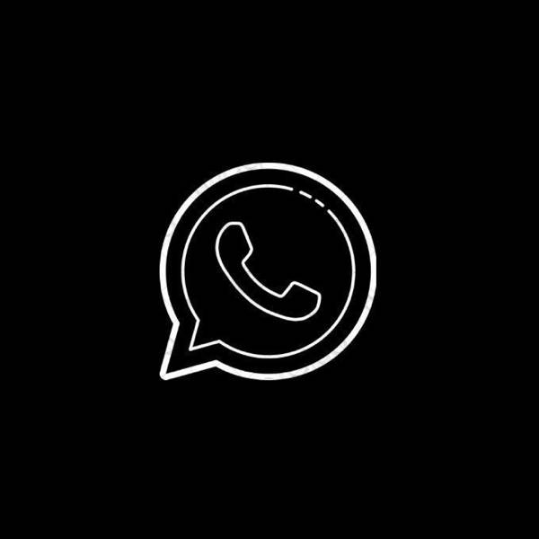 Estetski crno Messenger ikone aplikacija