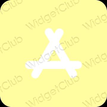 Estético amarelo AppStore ícones de aplicativos