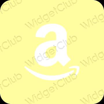 Estetik kuning Amazon ikon aplikasi