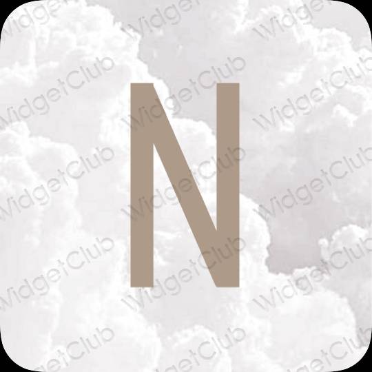 Aesthetic beige Netflix app icons