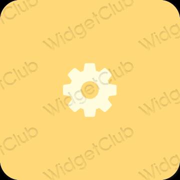 미적인 주황색 Settings 앱 아이콘