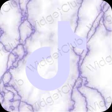 Aesthetic purple TikTok app icons