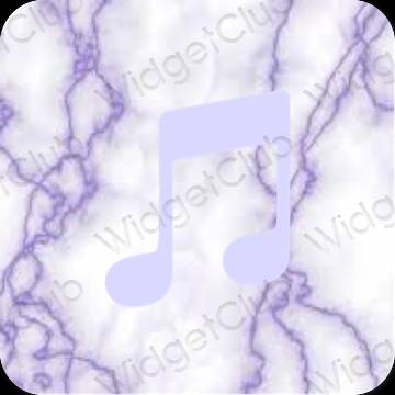 Ästhetisch Violett Music App-Symbole