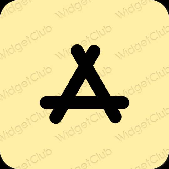 Esthétique jaune AppStore icônes d'application