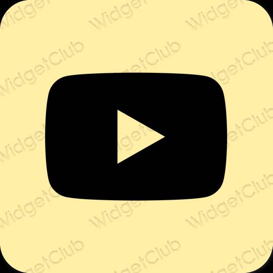 Estetis kuning Youtube ikon aplikasi