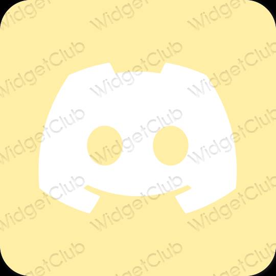 Estetico giallo discord icone dell'app