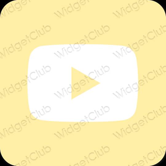 Estetický žlutá Youtube ikony aplikací