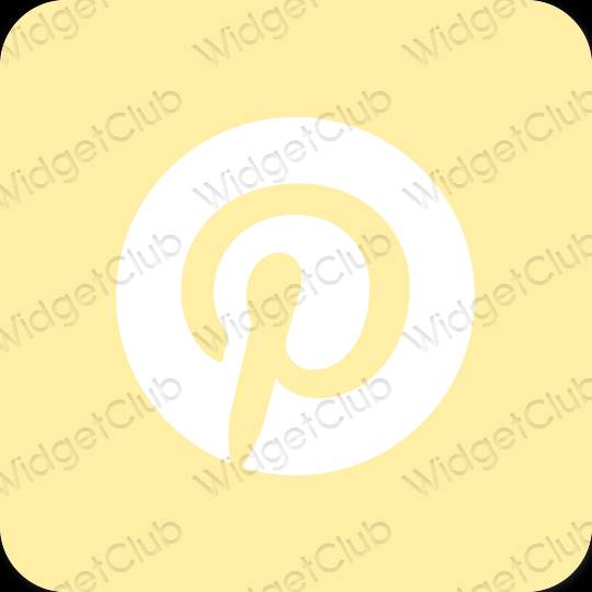 Estético naranja Pinterest iconos de aplicaciones