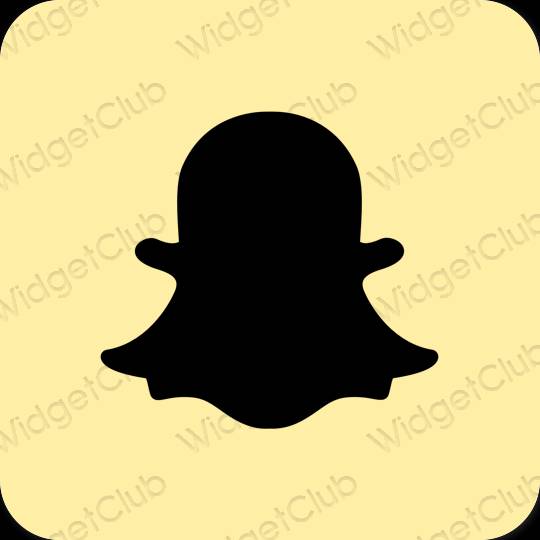 審美的 黃色的 snapchat 應用程序圖標