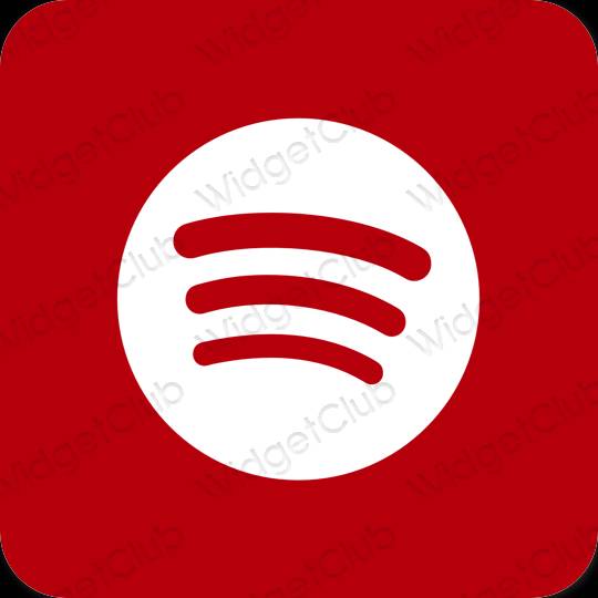 Естетски неон пинк Spotify иконе апликација