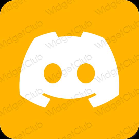 Estetski naranča discord ikone aplikacija