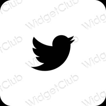 Icônes d'application Twitter esthétiques