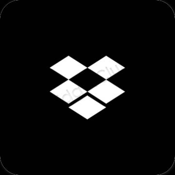 Aesthetic black Dropbox app icons