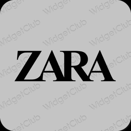 Estetsko siva ZARA ikone aplikacij