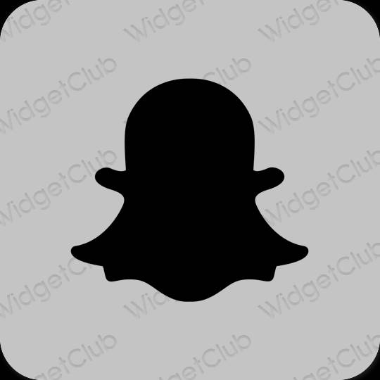 Estetyka szary snapchat ikony aplikacji