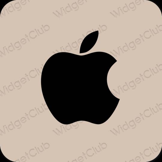 Estetico beige Apple Store icone dell'app