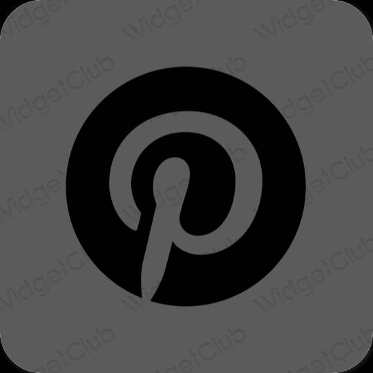 אֶסתֵטִי אפור Pinterest סמלי אפליקציה