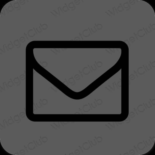 Aesthetic gray Mail app icons