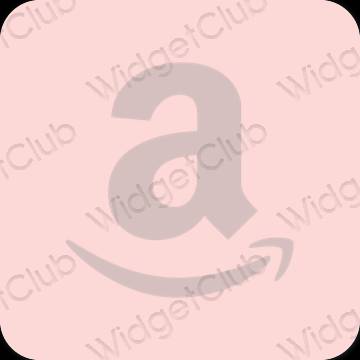 미적인 파스텔 핑크 Amazon 앱 아이콘
