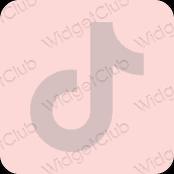 Estetisk pastell rosa TikTok app ikoner