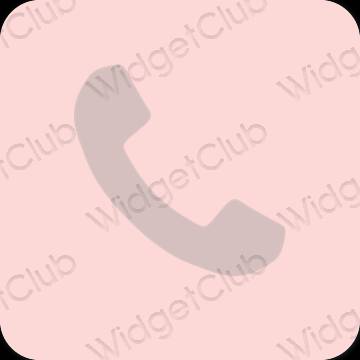 审美的 柔和的粉红色 Phone 应用程序图标