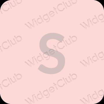 Estetisk pastell rosa SHEIN app ikoner