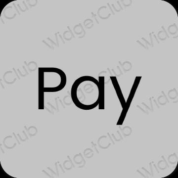 Estetinis pilka PayPay programėlių piktogramos