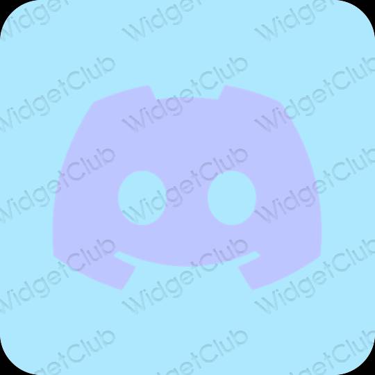زیبایی شناسی آبی پاستلی discord آیکون های برنامه