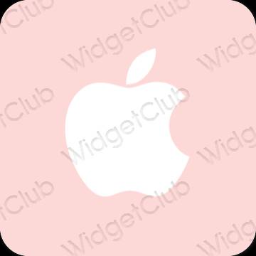Estetico rosa pastello Apple Store icone dell'app