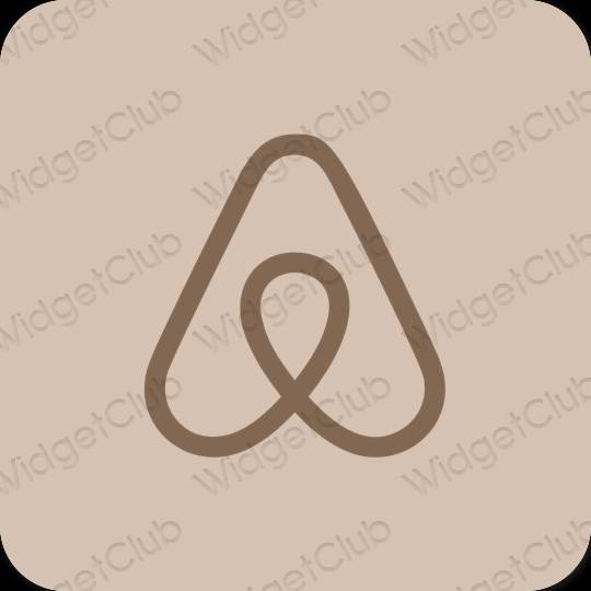Estetické béžová Airbnb ikony aplikácií