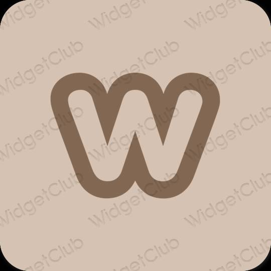 Estético beige Weebly iconos de aplicaciones