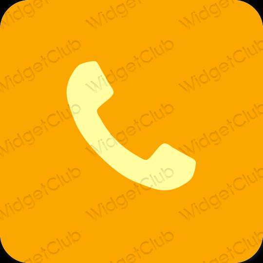 Естетичний помаранчевий Phone значки програм