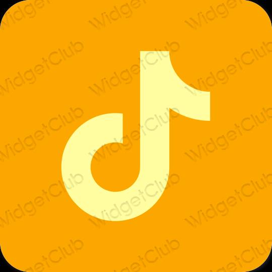 Stijlvol oranje TikTok app-pictogrammen