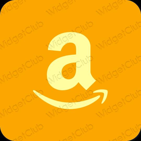 جمالي البرتقالي Amazon أيقونات التطبيق