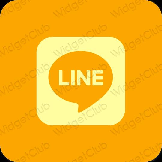 Estético naranja LINE iconos de aplicaciones